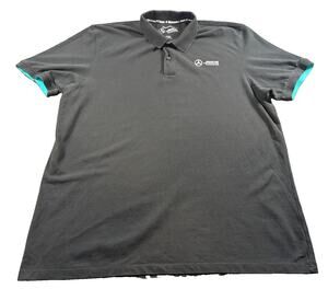 Mercedes AMG Petronas Formula 1 Team Polo Shirt Men’s 2XL Black F1 Racing